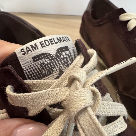 Sam Edelman Women's Cafe Noir Brown Nylon Ivey Lace Up Sneaker Size 8M - Picture 9 of 10